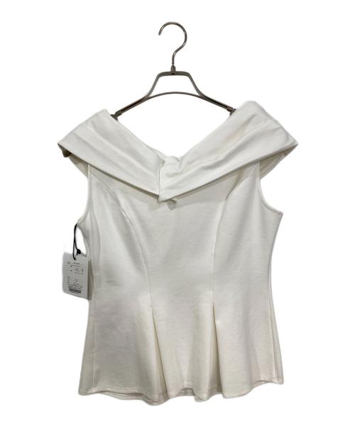 HER LIP TO（ハーリップトゥ）HER LIP TO (ハーリップトゥ) Shawl Peplum Top ホワイト サイズ:Mの古着・服飾アイテム