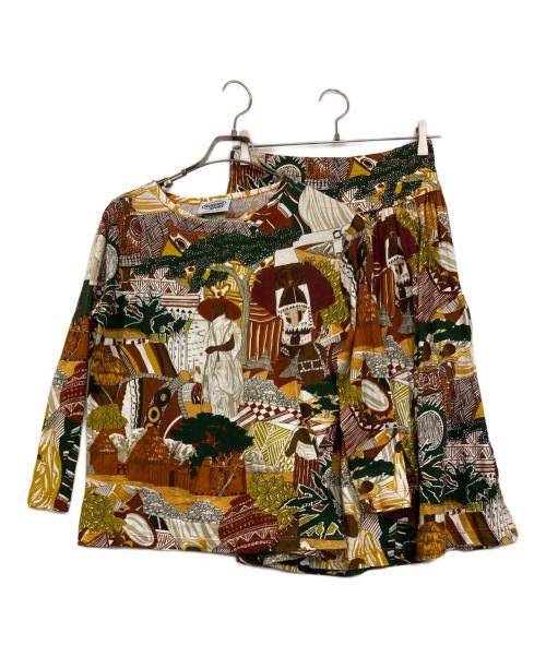 missoni sports（ミッソーニスポーツ）MISSONI SPORTS (ミッソーニスポーツ) 総柄セットアップ ブラウン サイズ:Sの古着・服飾アイテム