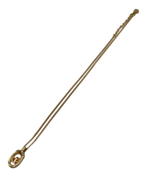 Christian Dior（クリスチャン ディオール）Christian Dior (クリスチャン ディオール) CDロゴネックレス ゴールドの古着・服飾アイテム