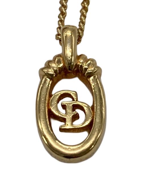 Christian Dior（クリスチャン ディオール）Christian Dior (クリスチャン ディオール) CDロゴネックレス ゴールドの古着・服飾アイテム