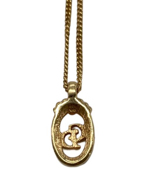 Christian Dior（クリスチャン ディオール）Christian Dior (クリスチャン ディオール) CDロゴネックレス ゴールドの古着・服飾アイテム