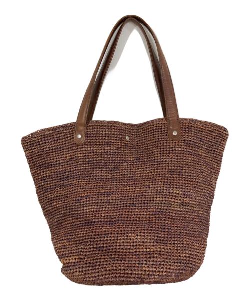 HELEN KAMINSKI（ヘレンカミンスキー）HELEN KAMINSKI (ヘレンカミンスキー) ラフィアトートバッグ ブラウンの古着・服飾アイテム