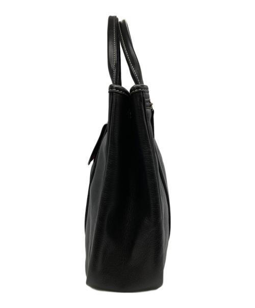 LONGCHAMP（ロンシャン）LONGCHAMP (ロンシャン) レザートートバッグ ブラックの古着・服飾アイテム