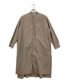 nest Robe（ネストローブ）の古着「バンドカラーシャツワンピース」｜グレー