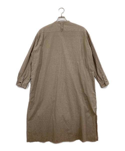 nest Robe（ネストローブ）nest Robe (ネストローブ) バンドカラーシャツワンピース グレー サイズ:FREEの古着・服飾アイテム