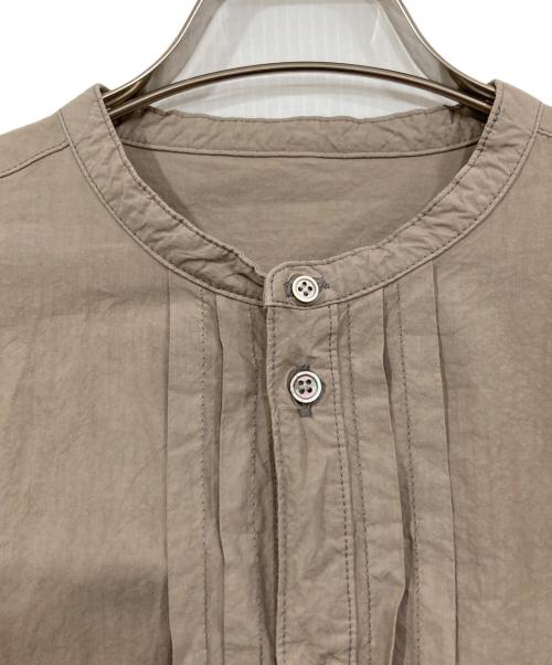 nest Robe（ネストローブ）nest Robe (ネストローブ) バンドカラーシャツワンピース グレー サイズ:FREEの古着・服飾アイテム