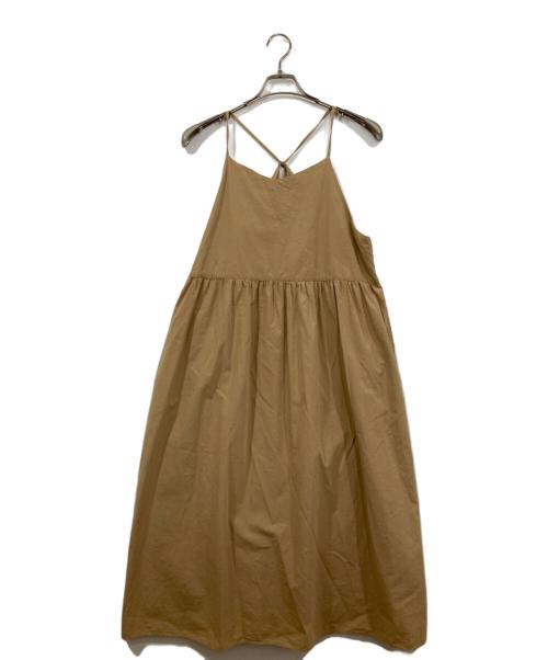 オオカミとフクロウ（オオカミトフクロウ）オオカミとフクロウ (オオカミトフクロウ) フクロウときらめく波間のメトロノーム ワンピース ベージュ サイズ:-の古着・服飾アイテム