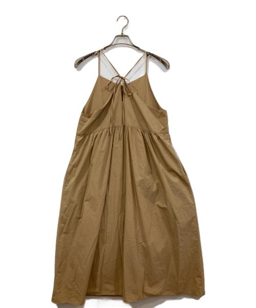 オオカミとフクロウ（オオカミトフクロウ）オオカミとフクロウ (オオカミトフクロウ) フクロウときらめく波間のメトロノーム ワンピース ベージュ サイズ:-の古着・服飾アイテム