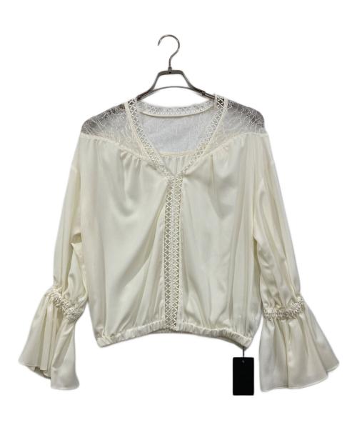 NINE（ナイン）NINE (ナイン) キャンディスリーブブラウス ホワイト サイズ:FREEの古着・服飾アイテム