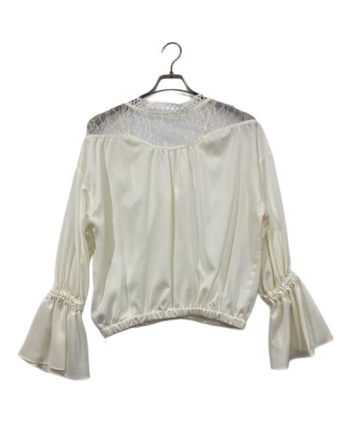 NINE（ナイン）NINE (ナイン) キャンディスリーブブラウス ホワイト サイズ:FREEの古着・服飾アイテム