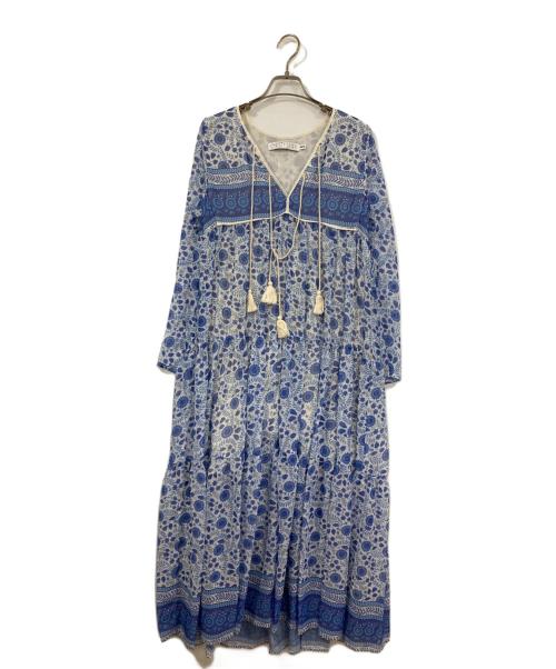 CHRISTY・DAWN（クリスティダウン）CHRISTY・DAWN (クリスティダウン) VINTAGE PALOMA DRESS ブルー サイズ:XSの古着・服飾アイテム