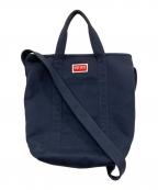 KENZOケンゾー）の古着「フラワーデザインキャンパストートバッグ」｜ネイビー