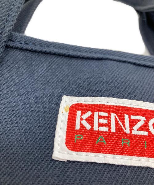KENZO（ケンゾー）KENZO (ケンゾー) フラワーデザインキャンパストートバッグ ネイビーの古着・服飾アイテム