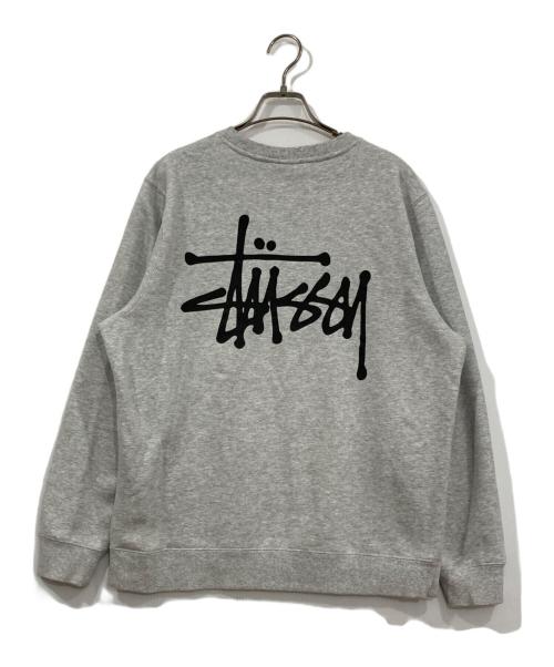 stussy（ステューシー）stussy (ステューシー) LOGO CREW SWEAT グレー サイズ:Sの古着・服飾アイテム