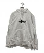 stussyステューシー）の古着「BASIC APPLICATION HOOD」｜グレー