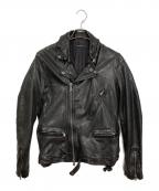 AMERICAN RAG CIEアメリカンラグシー）の古着「フルベジタブルダブルライダース」｜ブラック