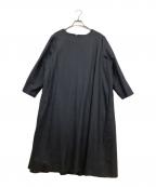 23区ニジュウサンク）の古着「ウールジョーゼット Aライン ワンピース」｜ブラック