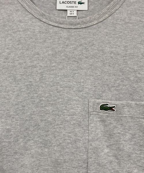 LACOSTE（ラコステ）LACOSTE (ラコステ) ロゴ刺繍tシャツ グレー サイズ:Sの古着・服飾アイテム