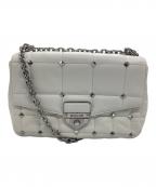 MICHAEL KORSマイケル・コース）の古着「Large Studded Quilted Leather Shoulder Bag」｜ホワイト