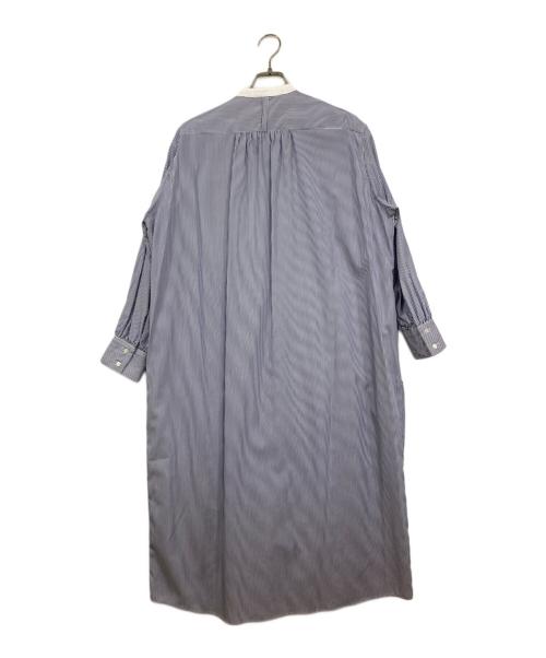 Midi-Umi（ミディウミ）Midi-Umi (ミディウミ) ストライプシャツワンピース ブルー サイズ:不明の古着・服飾アイテム
