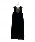 anukeアンヌーク）の古着「Velour Balloon Onepiece」｜ブラック