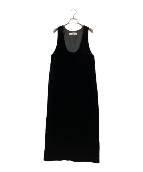 anuke（アンヌーク）anuke (アンヌーク) Velour Balloon Onepiece ブラック サイズ:36の古着・服飾アイテム