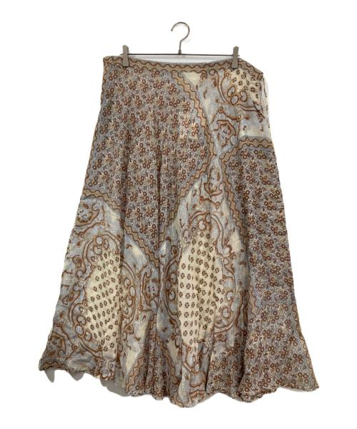 blue boheme（ブルーボヘム）BLUE BOHEME (ブルーボヘム) Silk Long Skirt ホワイト サイズ:999の古着・服飾アイテム