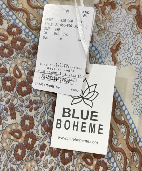 blue boheme（ブルーボヘム）BLUE BOHEME (ブルーボヘム) Silk Long Skirt ホワイト サイズ:999の古着・服飾アイテム