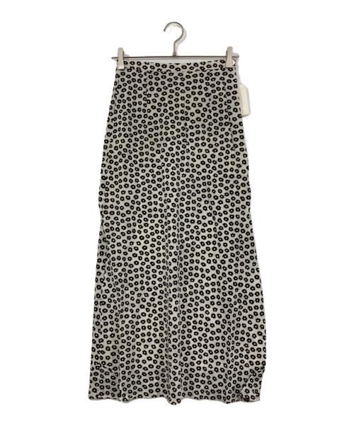 edit.for lulu（エディットフォールル）edit.for LuLu (エディットフォールル) ヴィンテージシアープリント バイアスマキシスカート ホワイト サイズ:34の古着・服飾アイテム