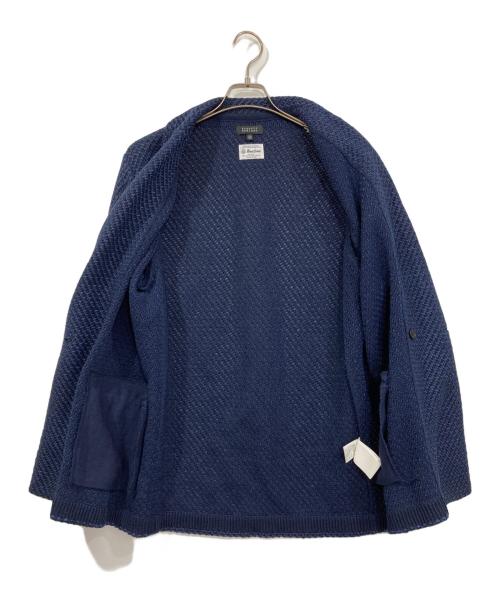 BARNEYS NEWYORK（バーニーズ・ニューヨーク）BARNEYS NEWYORK (バーニーズ・ニューヨーク) yonetomi (ヨネトミ) ダブルジャケット ネイビー サイズ:50の古着・服飾アイテム