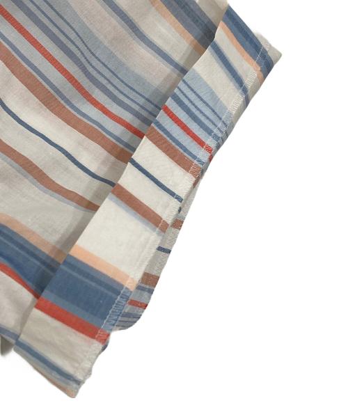 BOSS HUGO BOSS（ボス ヒューゴボス）BOSS HUGO BOSS (ボス ヒューゴボス) 半袖ストライプワンピース ホワイト サイズ:42の古着・服飾アイテム