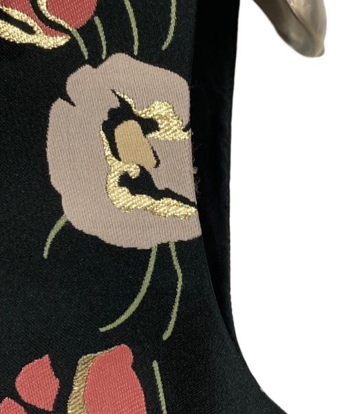 RED VALENTINO（レッドヴァレンティノ）RED VALENTINO (レッドヴァレンティノ) フラワー刺繍ノースリーブワンピース ブラック サイズ:38の古着・服飾アイテム