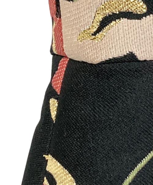 RED VALENTINO（レッドヴァレンティノ）RED VALENTINO (レッドヴァレンティノ) フラワー刺繍ノースリーブワンピース ブラック サイズ:38の古着・服飾アイテム