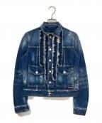DSQUARED2ディースクエアード）の古着「デニムフリルジャケット」｜インディゴ