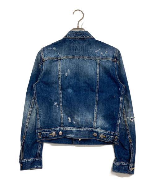 DSQUARED2（ディースクエアード）DSQUARED2 (ディースクエアード) デニムフリルジャケット インディゴ サイズ:40の古着・服飾アイテム
