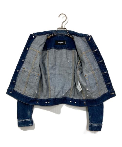 DSQUARED2（ディースクエアード）DSQUARED2 (ディースクエアード) デニムフリルジャケット インディゴ サイズ:40の古着・服飾アイテム