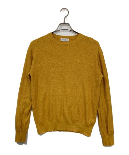 MACKINTOSH LONDON（マッキントッシュ ロンドン）MACKINTOSH LONDON (マッキントッシュ ロンドン) 綿リンクスクルーネックニット イエロー サイズ:Ⅿの古着・服飾アイテム