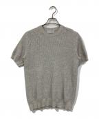 MACKINTOSH LONDONマッキントッシュ ロンドン）の古着「交編レースクルーネックニット」｜グレー