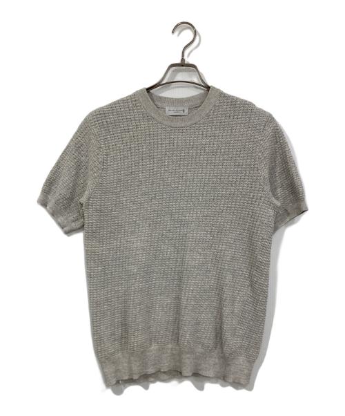 MACKINTOSH LONDON（マッキントッシュ ロンドン）MACKINTOSH LONDON (マッキントッシュ ロンドン) 交編レースクルーネックニット グレー サイズ:Ⅿの古着・服飾アイテム