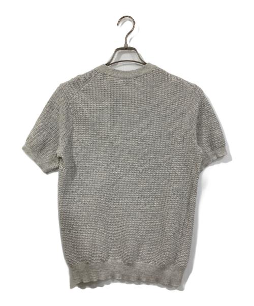 MACKINTOSH LONDON（マッキントッシュ ロンドン）MACKINTOSH LONDON (マッキントッシュ ロンドン) 交編レースクルーネックニット グレー サイズ:Ⅿの古着・服飾アイテム