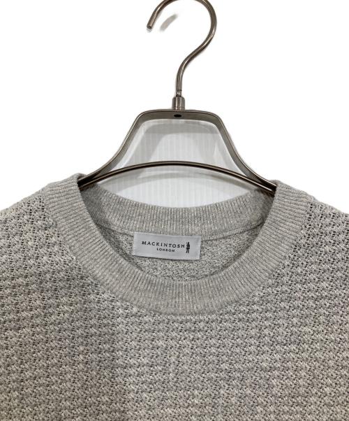MACKINTOSH LONDON（マッキントッシュ ロンドン）MACKINTOSH LONDON (マッキントッシュ ロンドン) 交編レースクルーネックニット グレー サイズ:Ⅿの古着・服飾アイテム