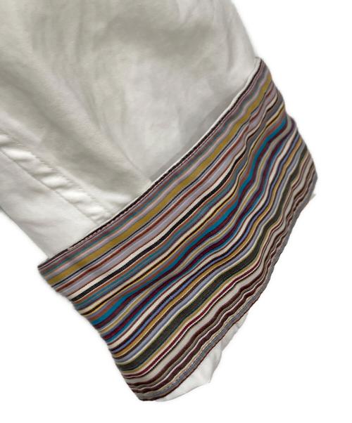 PAUL SMITH（ポールスミス）PAUL SMITH (ポールスミス) スタンドカラー比翼シャツ ホワイト サイズ:XLの古着・服飾アイテム