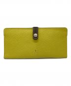 PELLE BORSAペレボルサ）の古着「スリムウォレット」｜イエロー×ブラウン