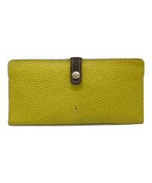 PELLE BORSA（ペレボルサ）の古着「スリムウォレット」｜イエロー×ブラウン