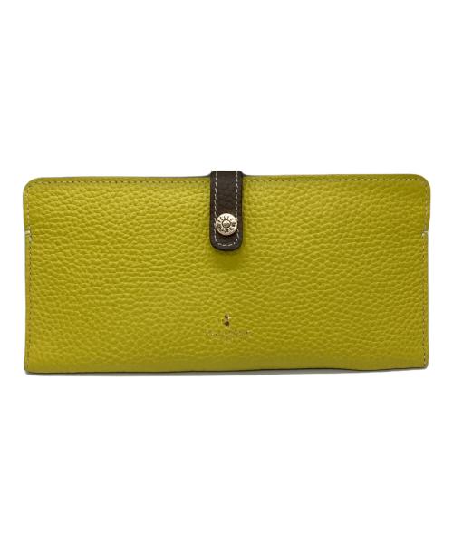 PELLE BORSA（ペレボルサ）PELLE BORSA (ペレボルサ) スリムウォレット イエロー×ブラウンの古着・服飾アイテム