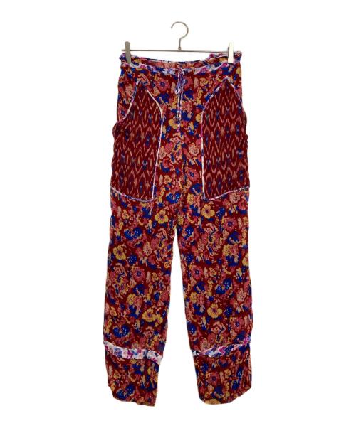 ISABEL MARANT ETOILE（イザベルマランエトワール）ISABEL MARANT ETOILE (イザベルマランエトワール) RYAMAビスコースプリントパンツ レッド サイズ:34の古着・服飾アイテム