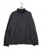 POLO RALPH LAURENポロ・ラルフローレン）の古着「Double-knit Quarter-zip Pullover」｜グレー