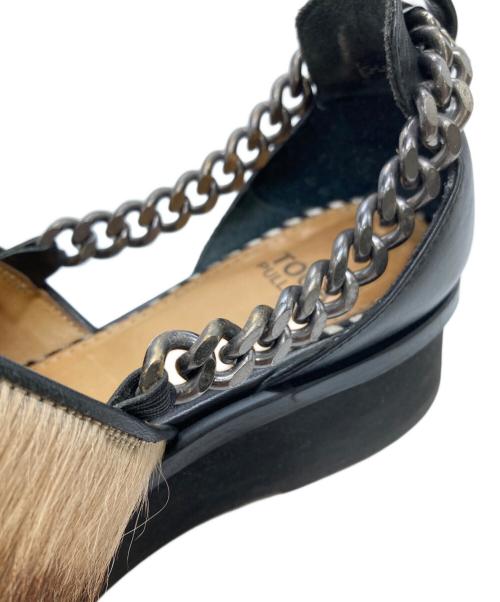 TOGA PULLA（トーガ プルラ）TOGA PULLA (トーガ プルラ) チェーンストラップハラコサンダル ベージュ サイズ:38の古着・服飾アイテム