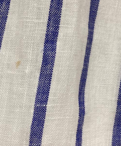 POLO RALPH LAUREN（ポロ・ラルフローレン）POLO RALPH LAUREN (ポロ・ラルフローレン) リネンシャツ ホワイト×ブルー サイズ:XSの古着・服飾アイテム