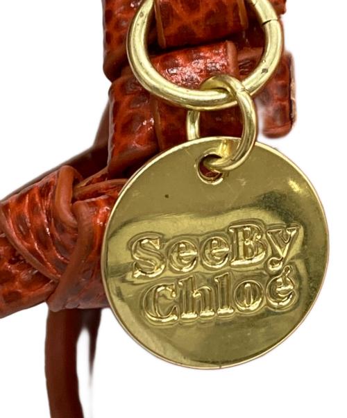 SEE BY CHLOE（シーバイクロエ）SEE BY CHLOE (シーバイクロエ) 型押し2WAYバッグ レッドの古着・服飾アイテム